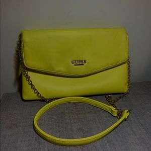 Guess Yellow Women’s Handbag Purse